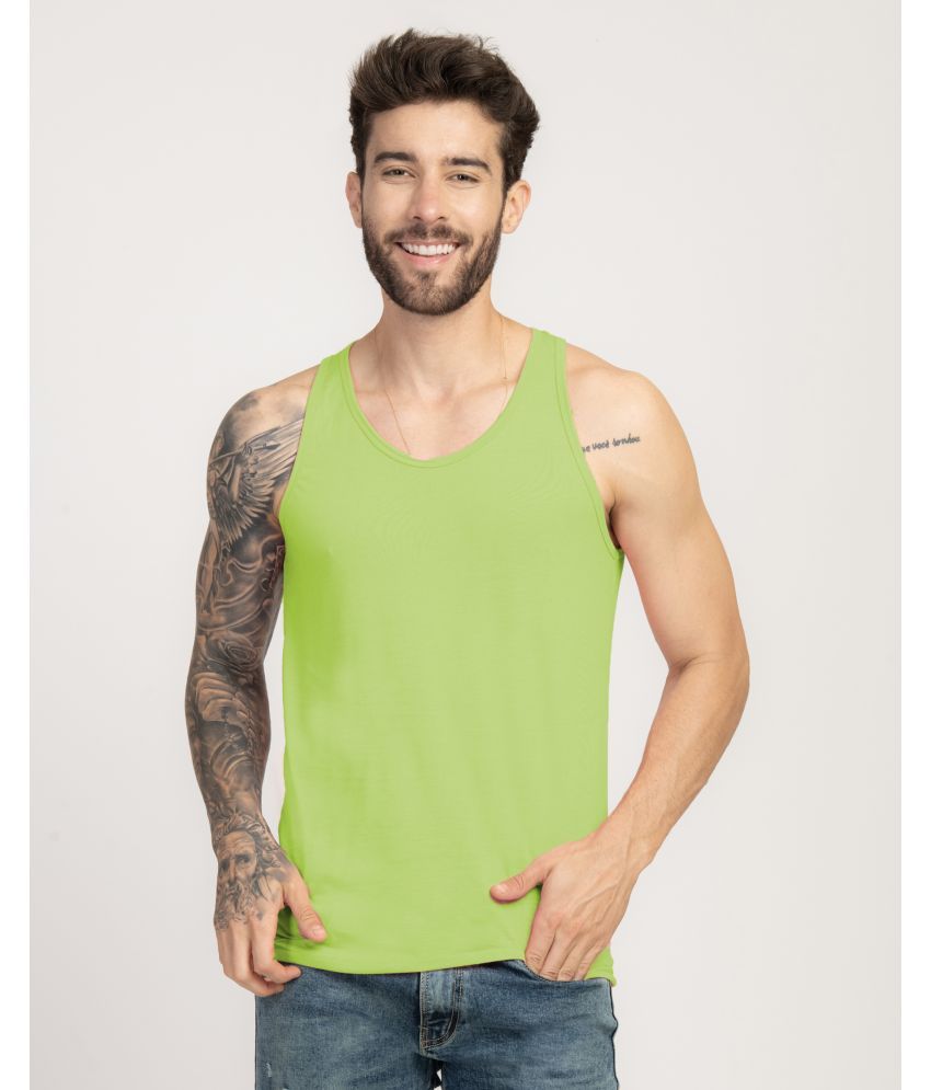     			Stylogue Pack of 1 Cotton Blend Basic Vest For Men ( Light Green )