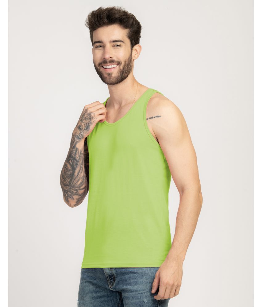     			Stylogue Pack of 1 Cotton Blend Basic Vest For Men ( Light Green )