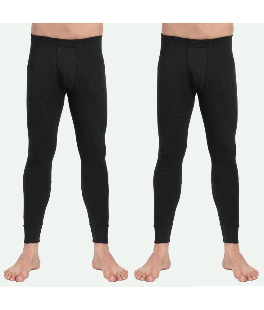     			TT Pack of 2 Lycra Thermal Bottoms For Men's ( Black )