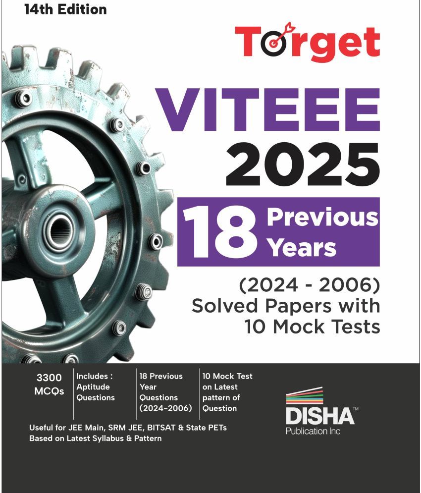     			Target VITEEE 2025 - 18 Previous Year (2024 - 2006) Solved Papers with 10 Mock Tests 14th Edition | Physics, Chemistry, Mathematics, & Quantitative Ap