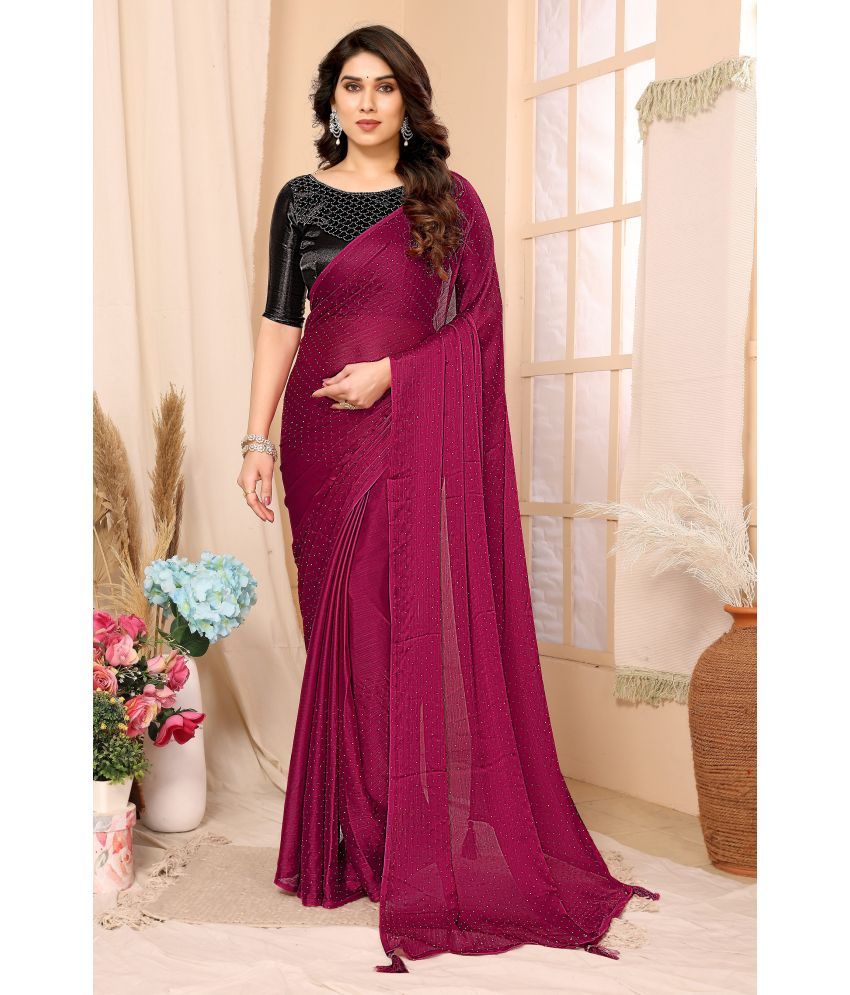     			VEDANT VASTRAM Chiffon Self Design Saree With Blouse Piece ( Pink , Pack of 1 )