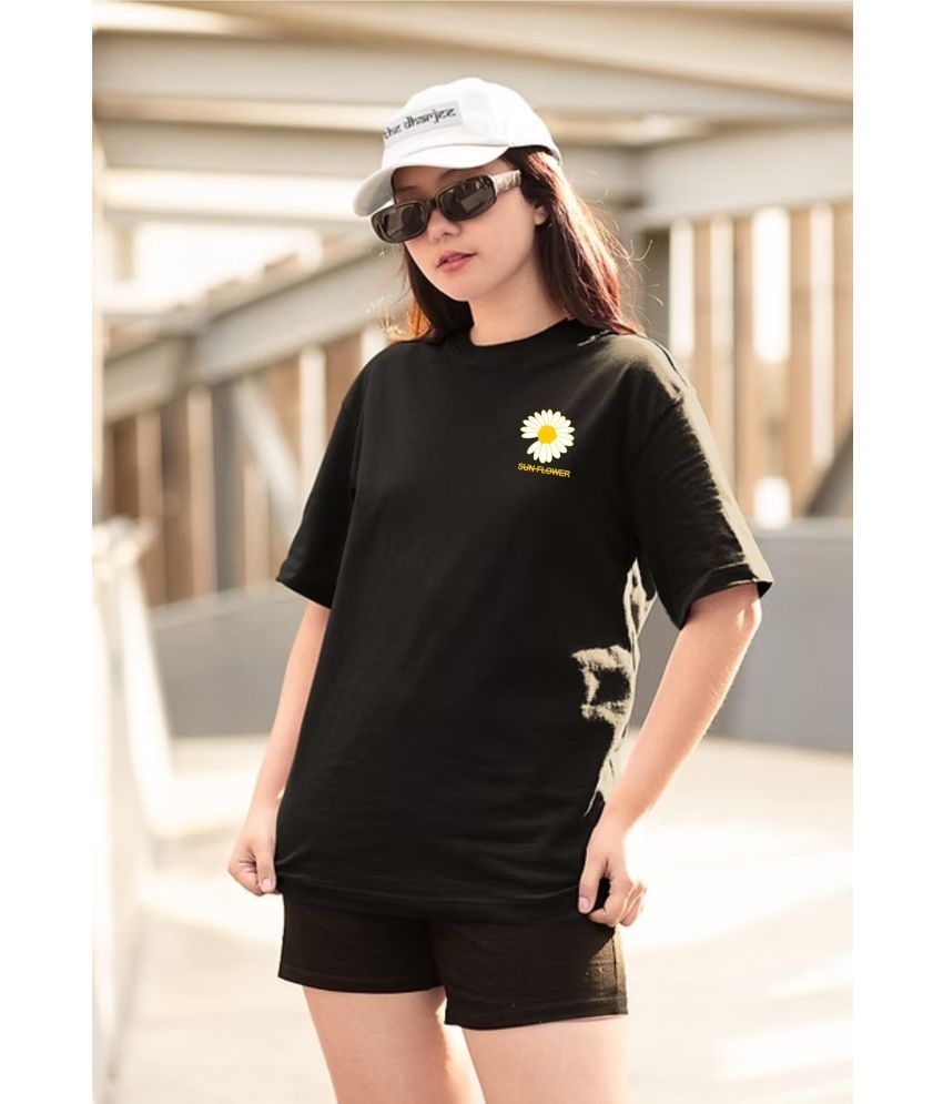     			ekadravin Pack of 1 Cotton Women's T-Shirt ( Black )