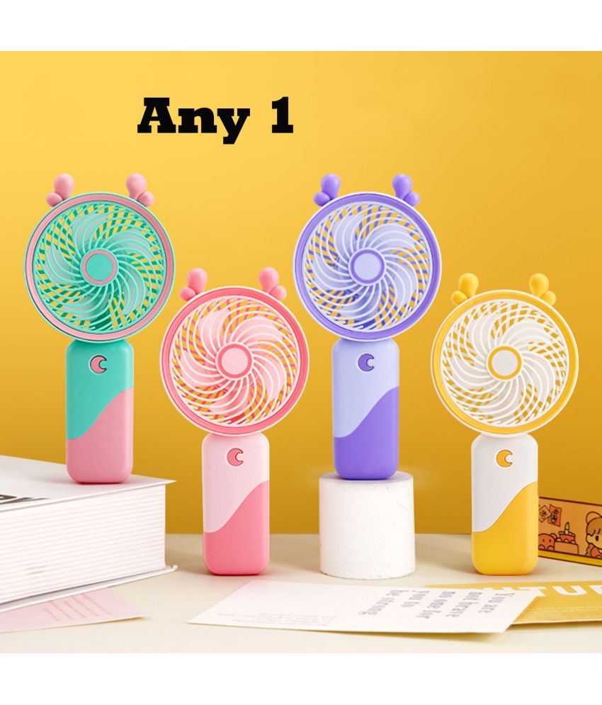     			3MADS ANY1 Cute Round shape Rechargeable Handheld and Desktop Mini USB Fan