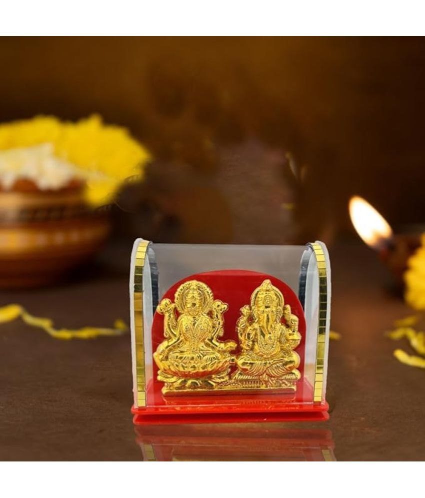     			Awesome Craft Crystal Laxmi Ganesh Idol ( 7 cm )