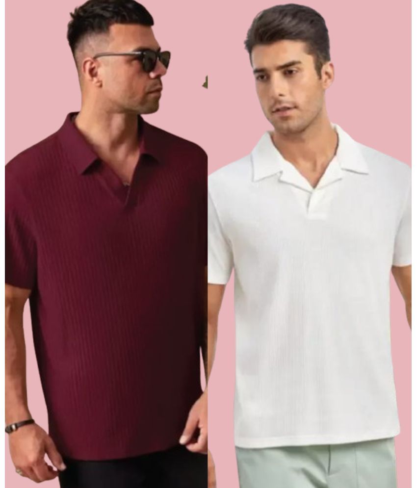     			Christy World Pack of 2 Polyester Regular Fit Solid Half Sleeves Men's Polo T Shirt ( Multicolor11 )