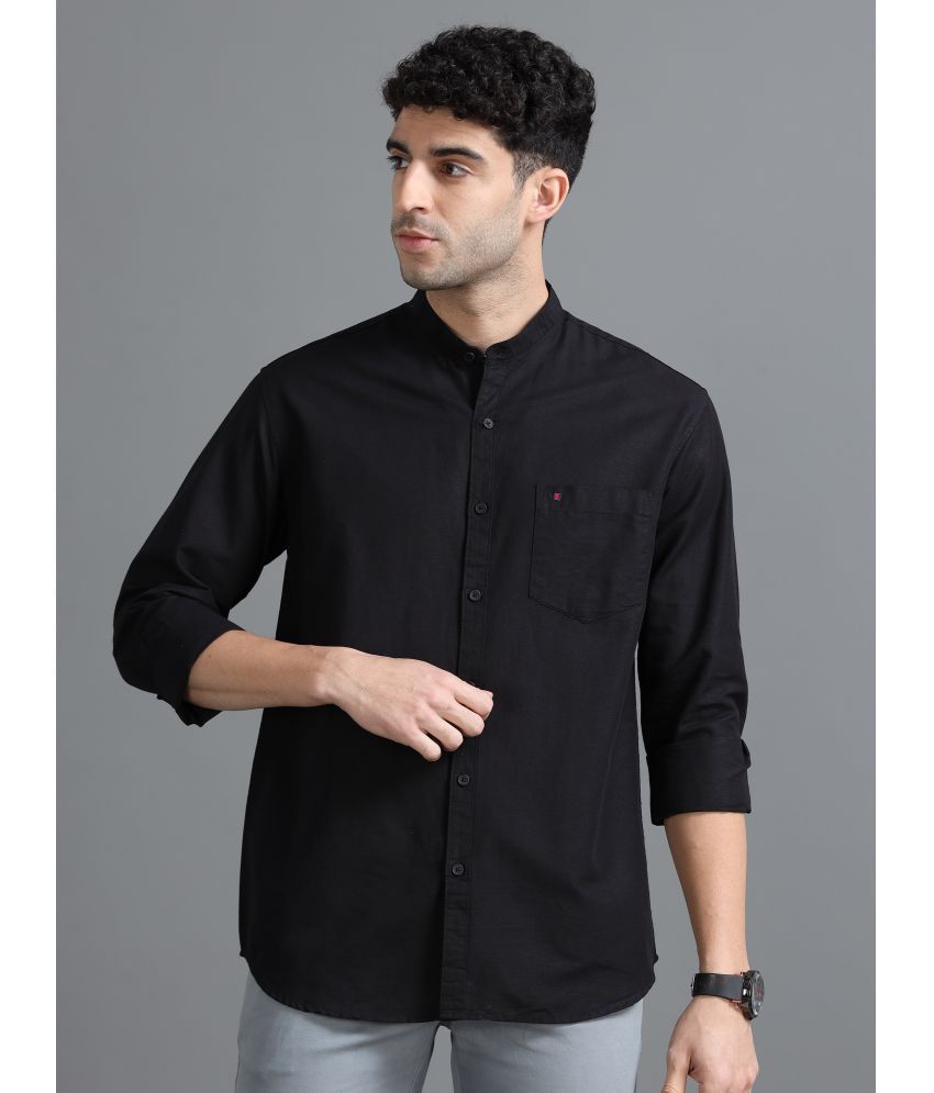     			Cool Colors 100% Cotton Slim Fit Solids Full Sleeves Men's Casual Shirt - Black ( Pack of 1 )