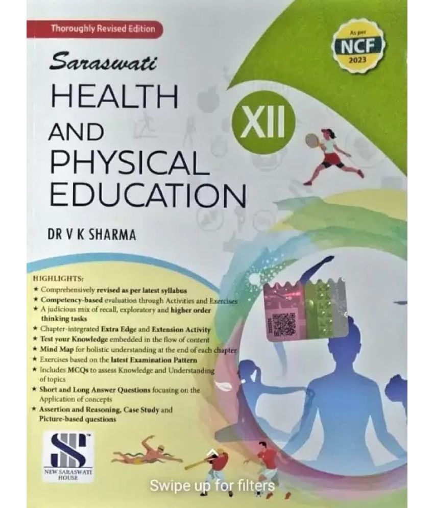     			Health and Physical Education for Class 12 by Dr. VK Sharma (Revised Edition 2025) for 2025-2026 CBSE Board Examination (VK Sharma Physical Education Class 12 Latest Edition) Paperback – 1 August 2023