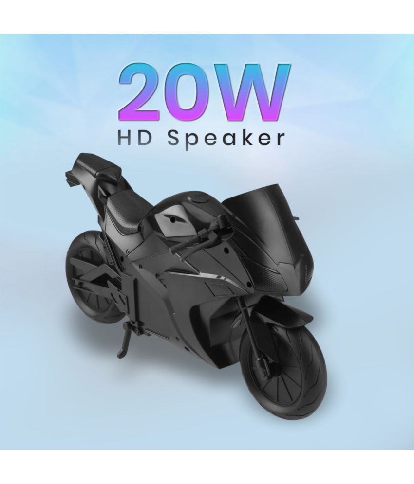     			Neo KAWASAKI BIKE 20 W Bluetooth Speaker Bluetooth V 5.3 with USB Playback Time 5 hrs Black