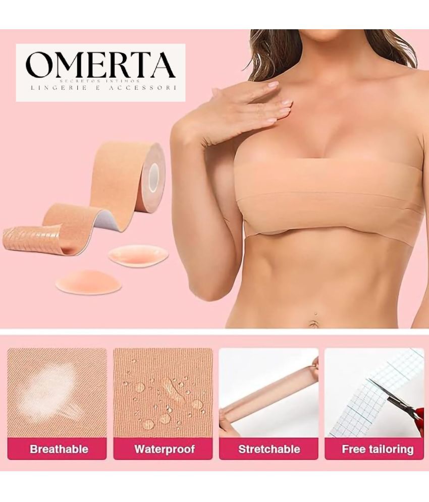     			Omerta Best Quality Cheapest Lingerie Accessories Breast Lift Boob Tape with Skin Friendly Adhesive for Women- 2PC