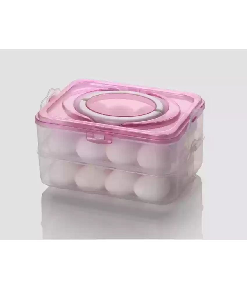     			Stysol Egg Container Plastic White Egg Container ( Set of 1 )