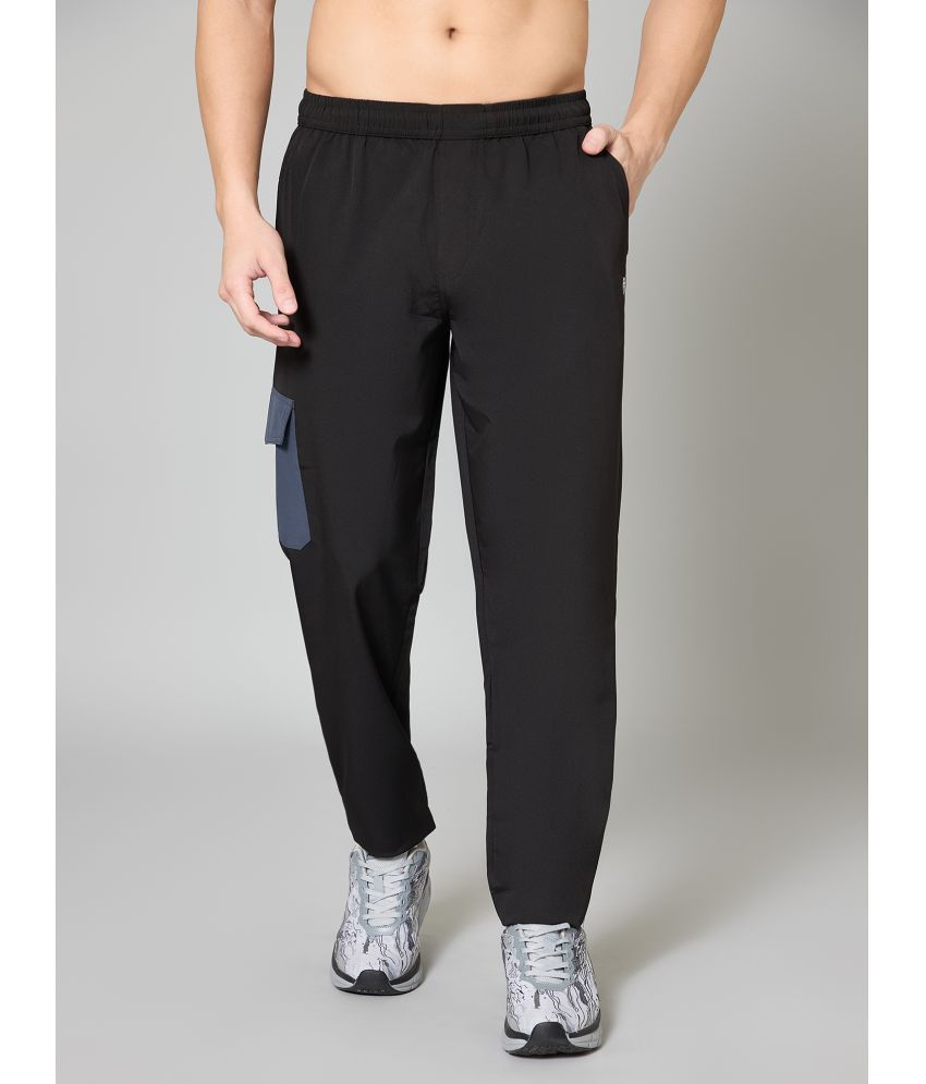     			Turnfit Black Polyester Men's Sports Trackpants ( Pack of 1 )