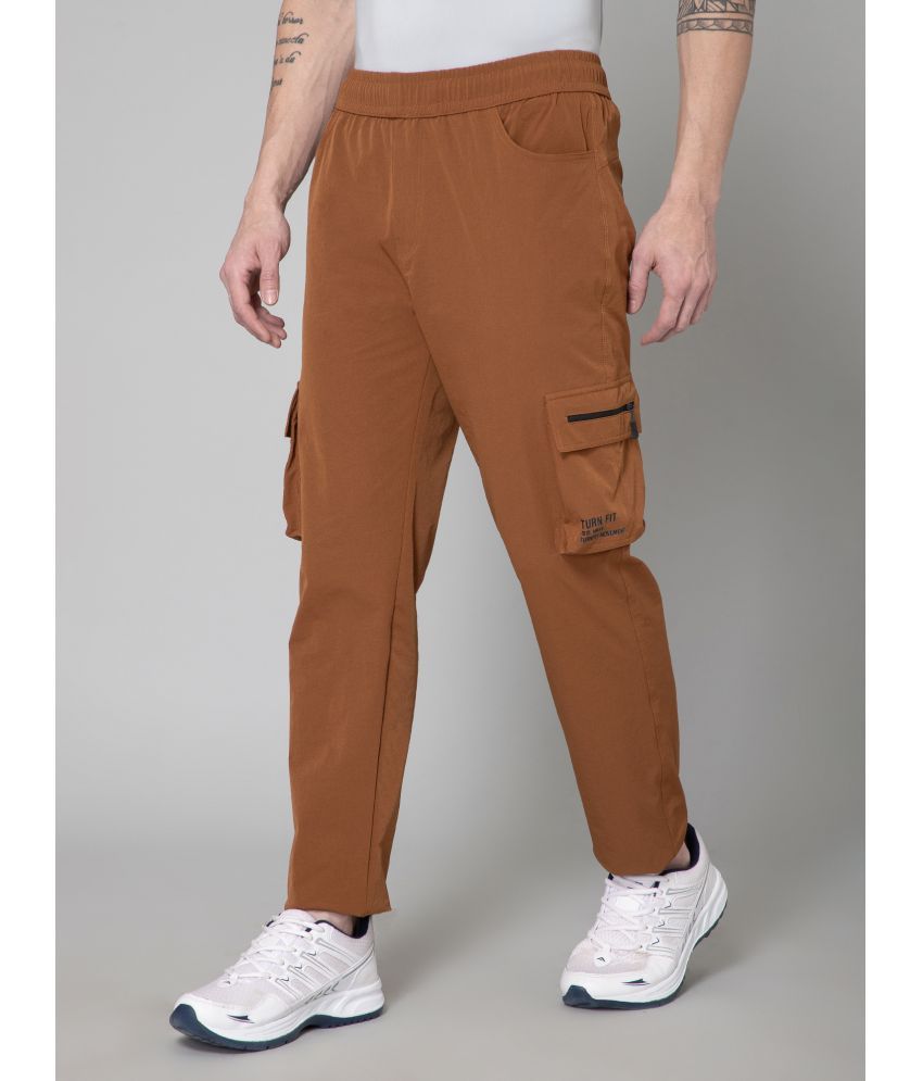     			Turnfit Regular Flat Men's Cargos - Brown ( Pack of 1 )