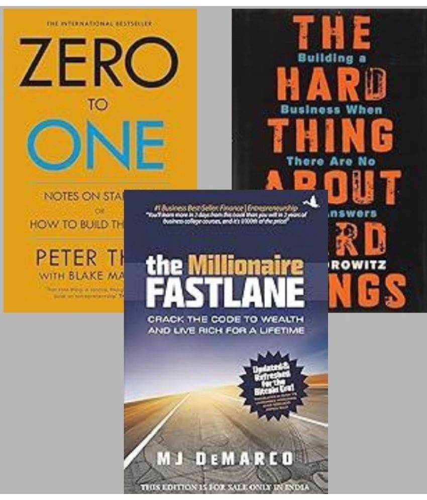     			Zero To One + The Hard Thing about Hard Thing + The Millionaire Fastlane