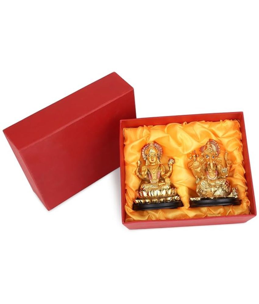     			Awesome Craft Resin Laxmi Ganesh Idol ( 13 cm )