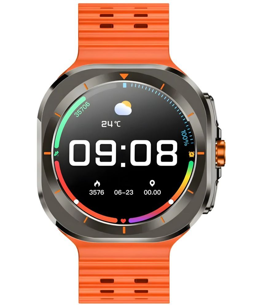     			COREGENIX IPS LCD BT Calling Smart Watch with Rubber Strap Upto 1-2 days Backup ( Orange )