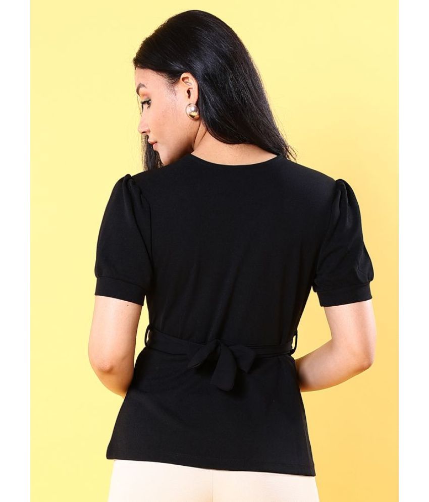     			Freehand Black Polyester Women's Peplum Top ( Pack of 1 )