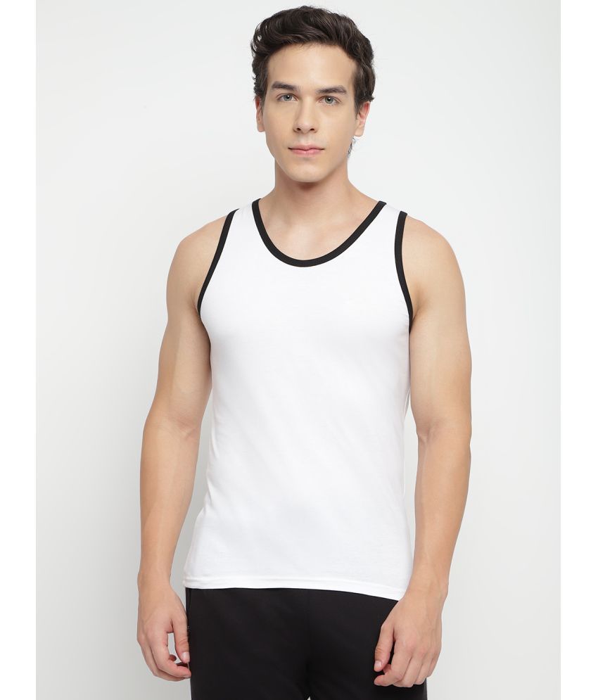     			La Intimo Pack of 1 Cotton Tank For Men ( White )