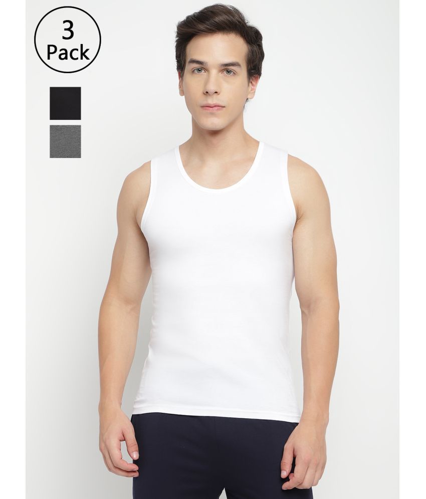     			La Intimo Pack of 3 Cotton Tank For Men ( Multicolor8 )