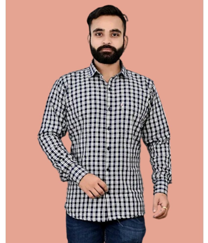     			Marc Laurent Cotton Blend Regular Fit Checks Full Sleeves Men's Casual Shirt - Brown ( Pack of 1 )