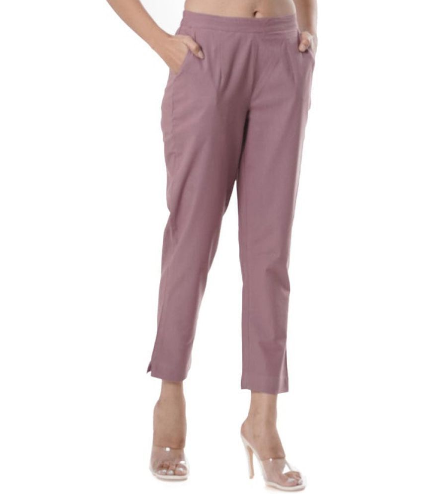     			OuterWear Pack of 1 Cotton Regular Women's Casual Pants ( Pink )