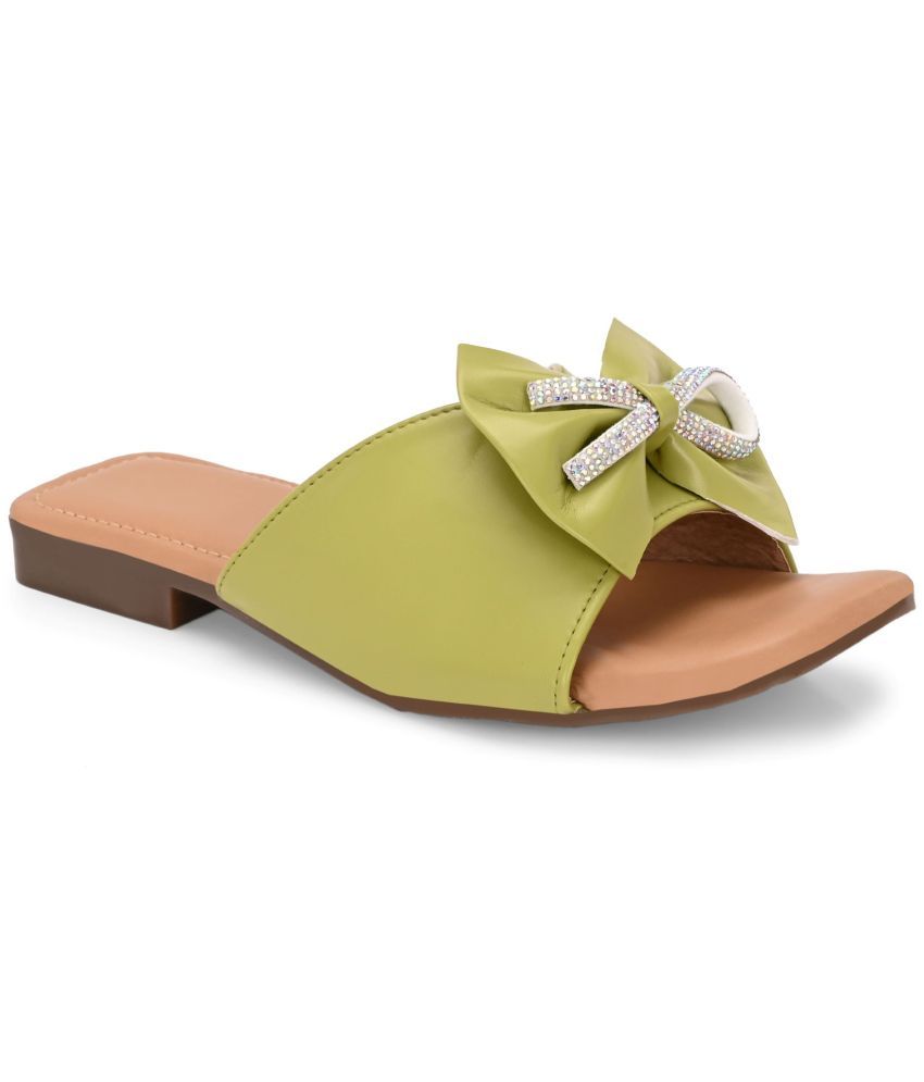     			Ravis Green Women's Flats