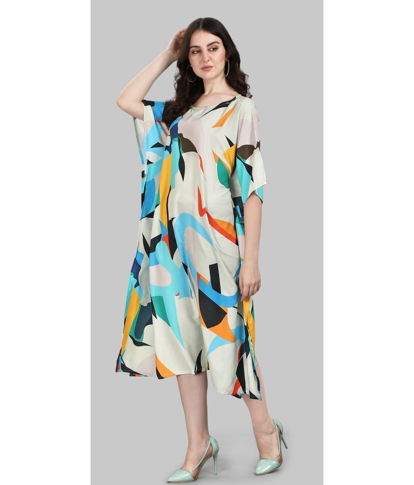     			SILK SUTRA Multi Color Satin Women's Kaftan ( Pack of 1 )