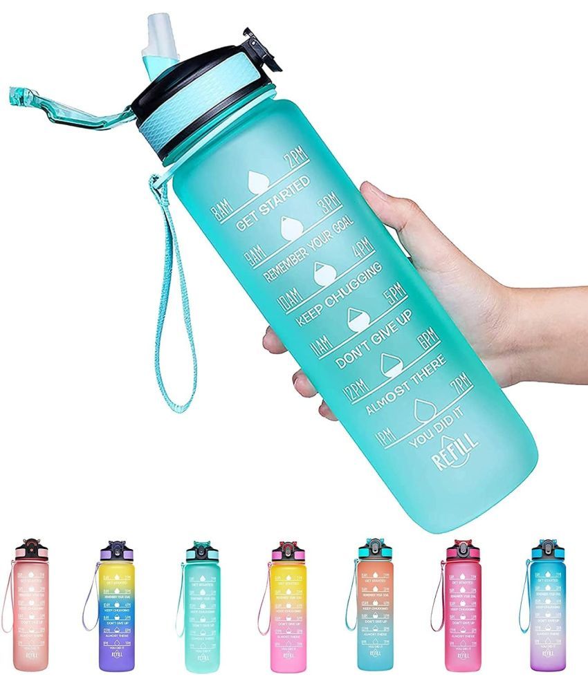     			Stysol Motivational Time Marker Multicolour Plastic Water Bottle 1000 mL ( Set of 1 )