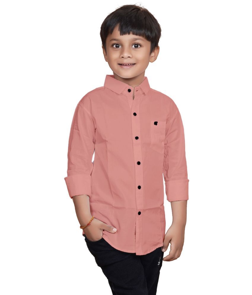     			ZAKAR STYLE Pack of 1 Boys Cotton Blend Full Sleeves Shirt ( Peach )