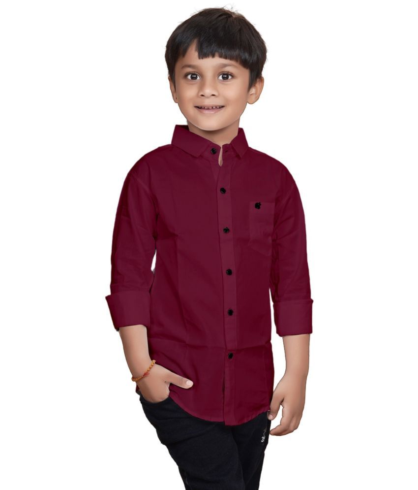     			ZAKAR STYLE Pack of 1 Boys Cotton Blend Full Sleeves Shirt ( Red )