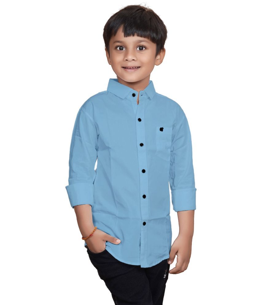     			ZAKAR STYLE Pack of 1 Boys Cotton Blend Full Sleeves Shirt ( Sky Blue )