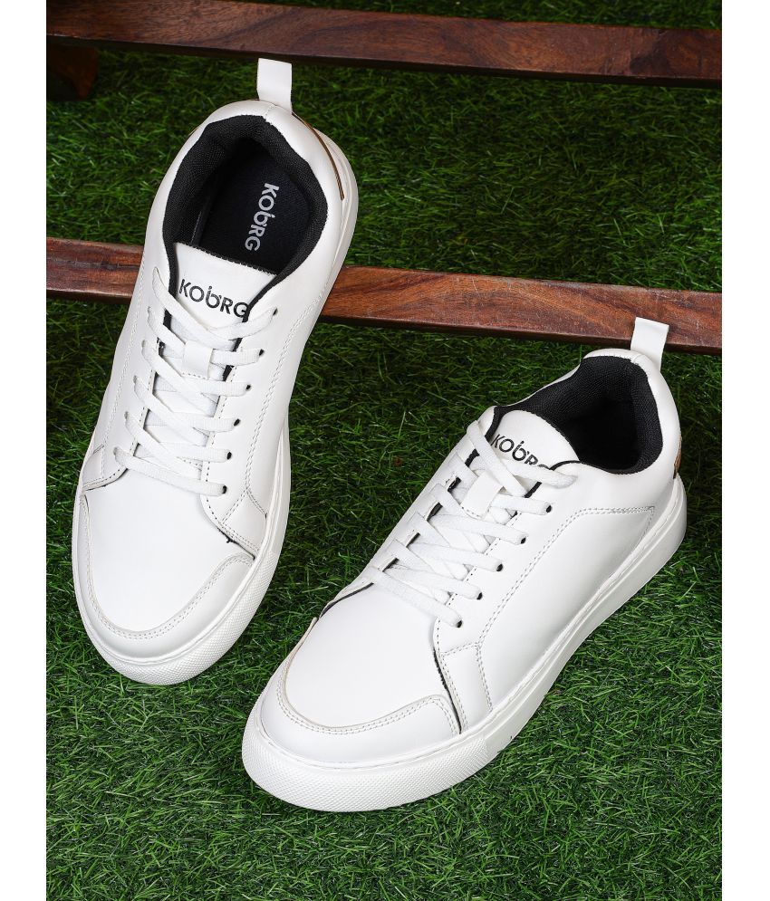     			koburg White Men's Sneakers