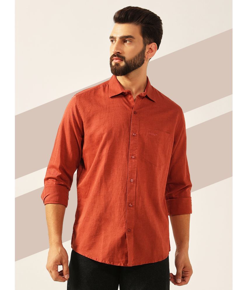     			ENSPYR 100% Cotton Regular Fit Solids Full Sleeves Men's Casual Shirt - Maroon ( Pack of 1 )