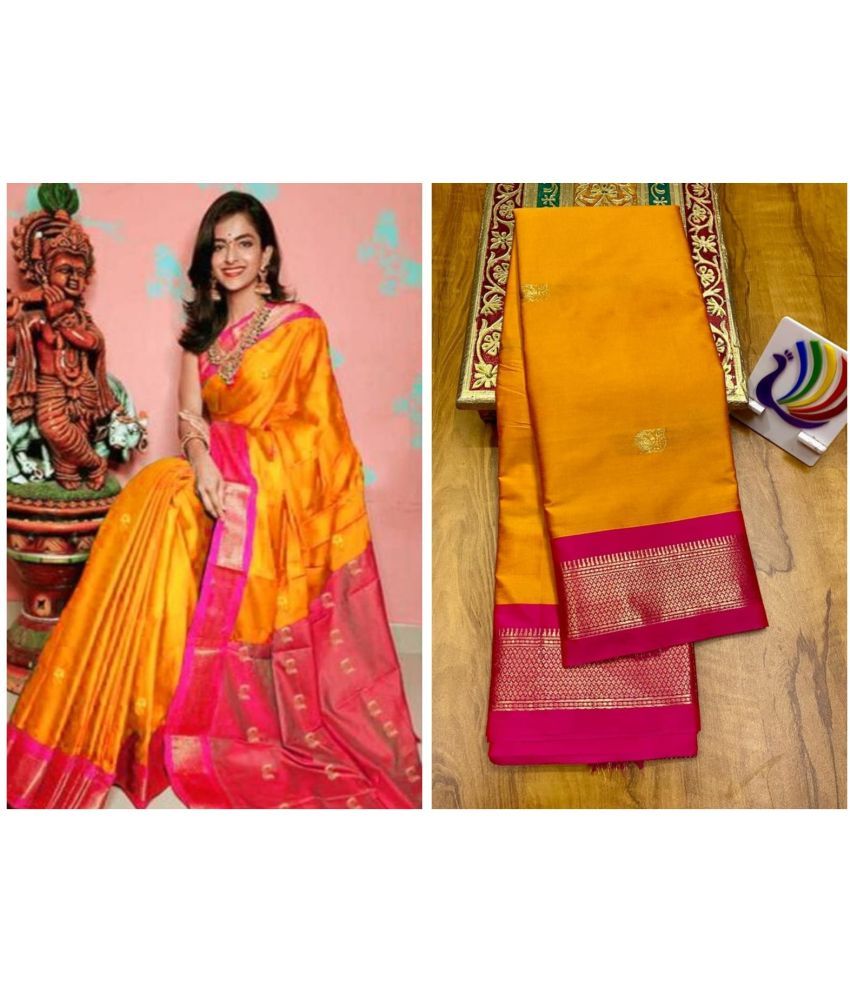     			FAB SILK Cotton Silk Embellished Saree With Blouse Piece ( Multicolor1 , Pack of 1 )