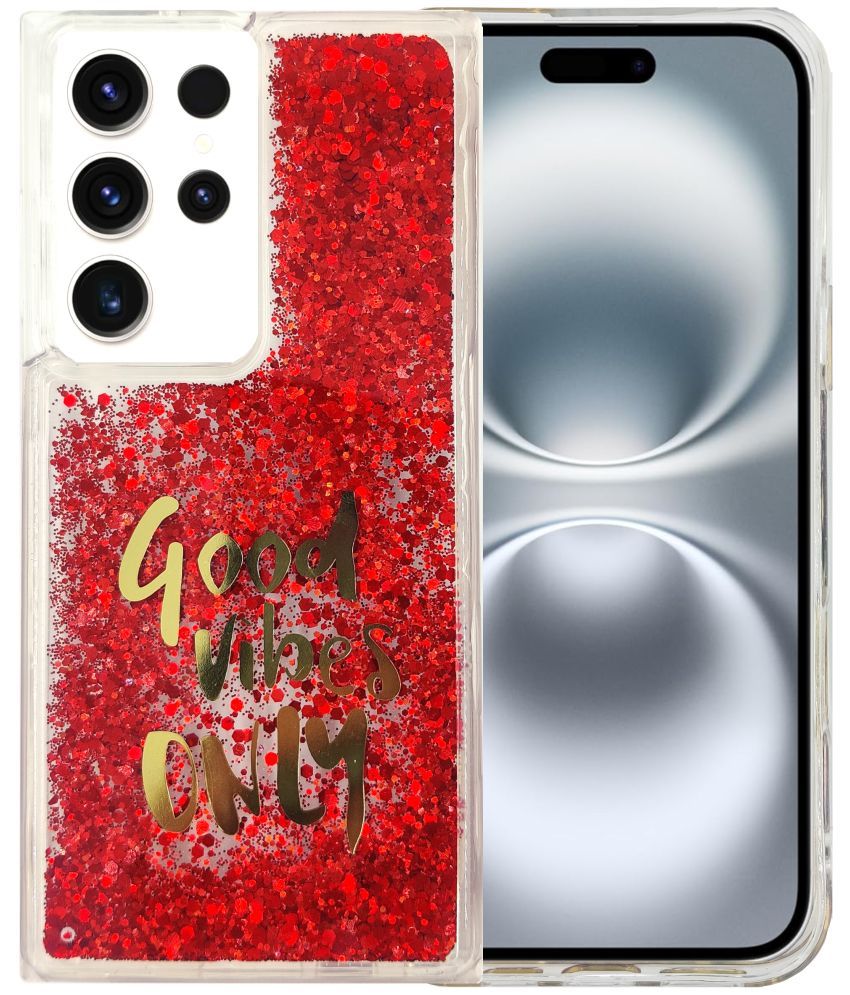     			Shining Stars Red Printed Back Cover Silicon Compatible For Samsung Galaxy S24 Ultra ( Pack of 1 )