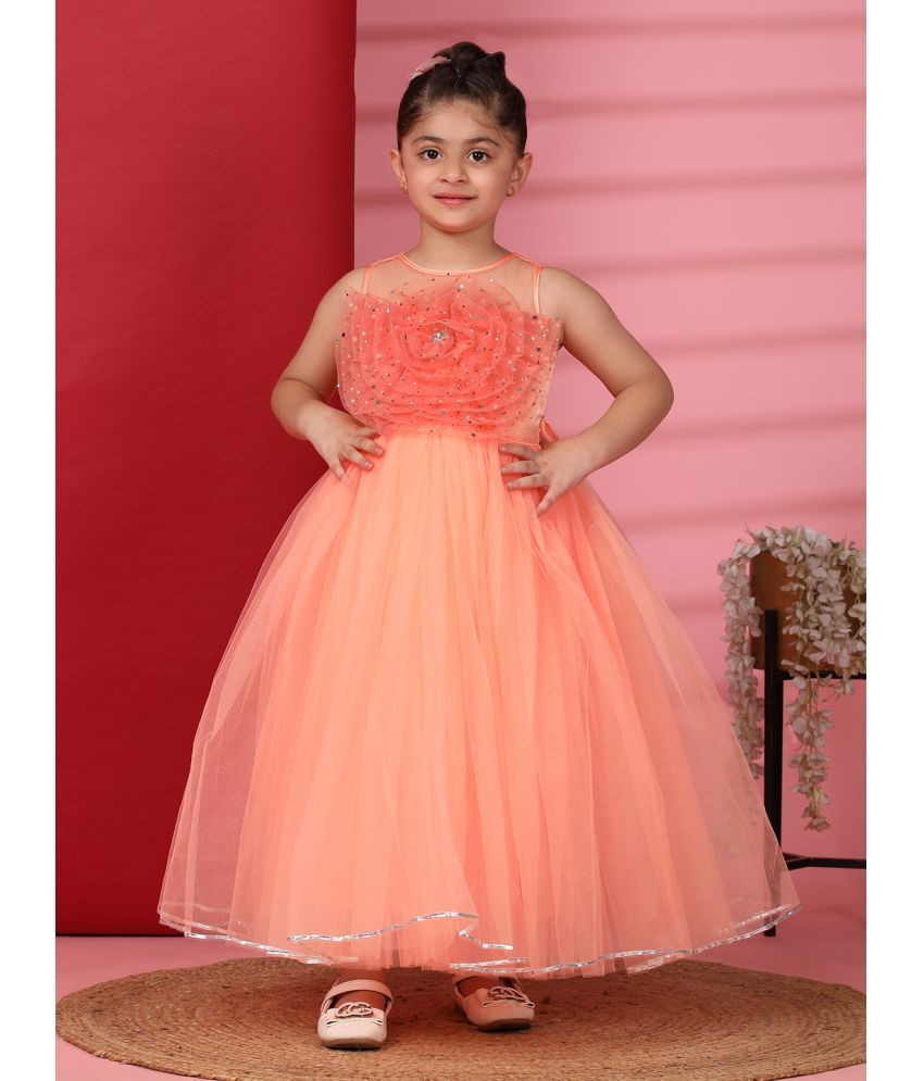     			Toy Balloon Kids Net Gown For Girls ( Pack of 1 , ORANGE )