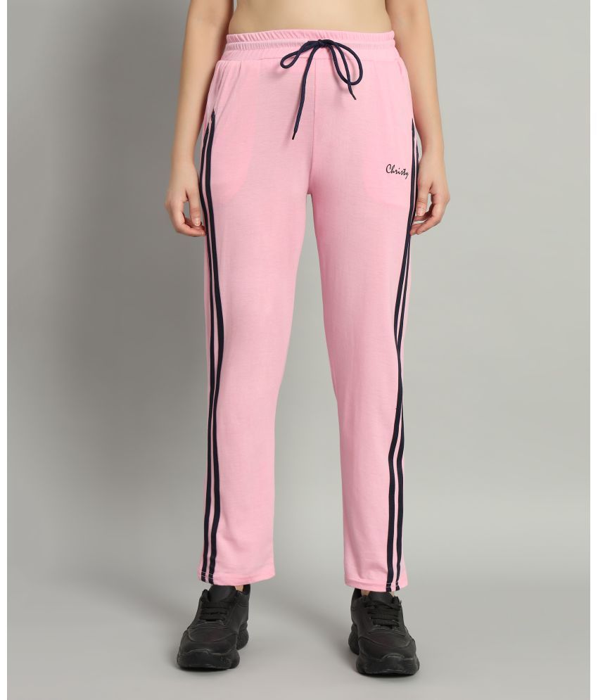     			Christy World Pink Cotton Women's Running Trackpants ( Pack of 1 )