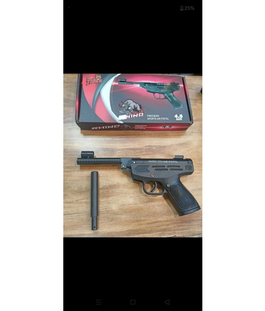     			Air Pistol Metal Gun / Bandook With Free Cover And 200 Pellets / Bullets For Adults