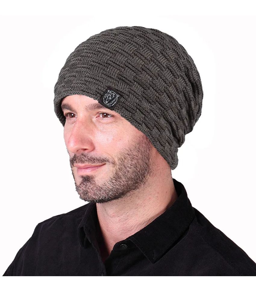     			Alamos Pack of 1 Woollen Men's Cap ( Grey )