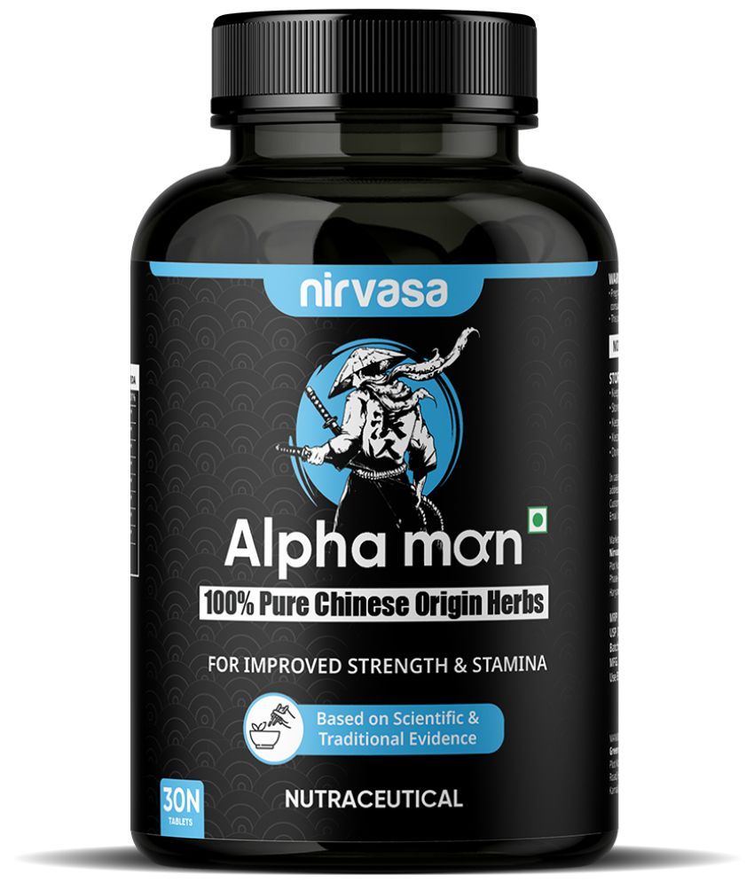     			Alphaman Tablet 100% Pure Chinese Herbs for Strength & Stamina, with Horny Goat Weed, Tribulus, Maca, Kaunch Beej & Piperine, Vegetarian Tablets 1B (1 X 30 Tablet)