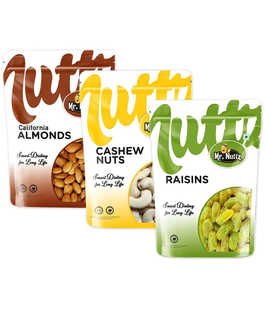     			Mr.Nuttz Mixed Fruits Almond, Cashew & Raisin Pack 3x250g (750g)