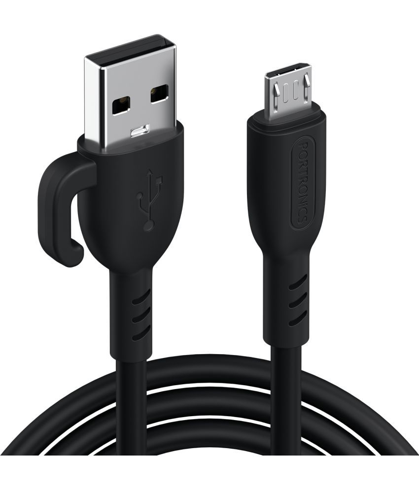     			Portronics Black 3A Micro USB Cable 1 Meter