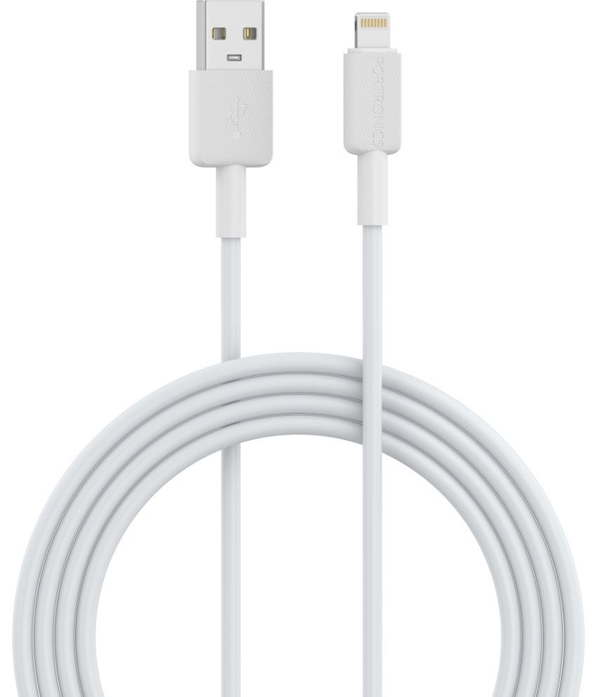     			Portronics White 3A Lightning Cable 1 Meter