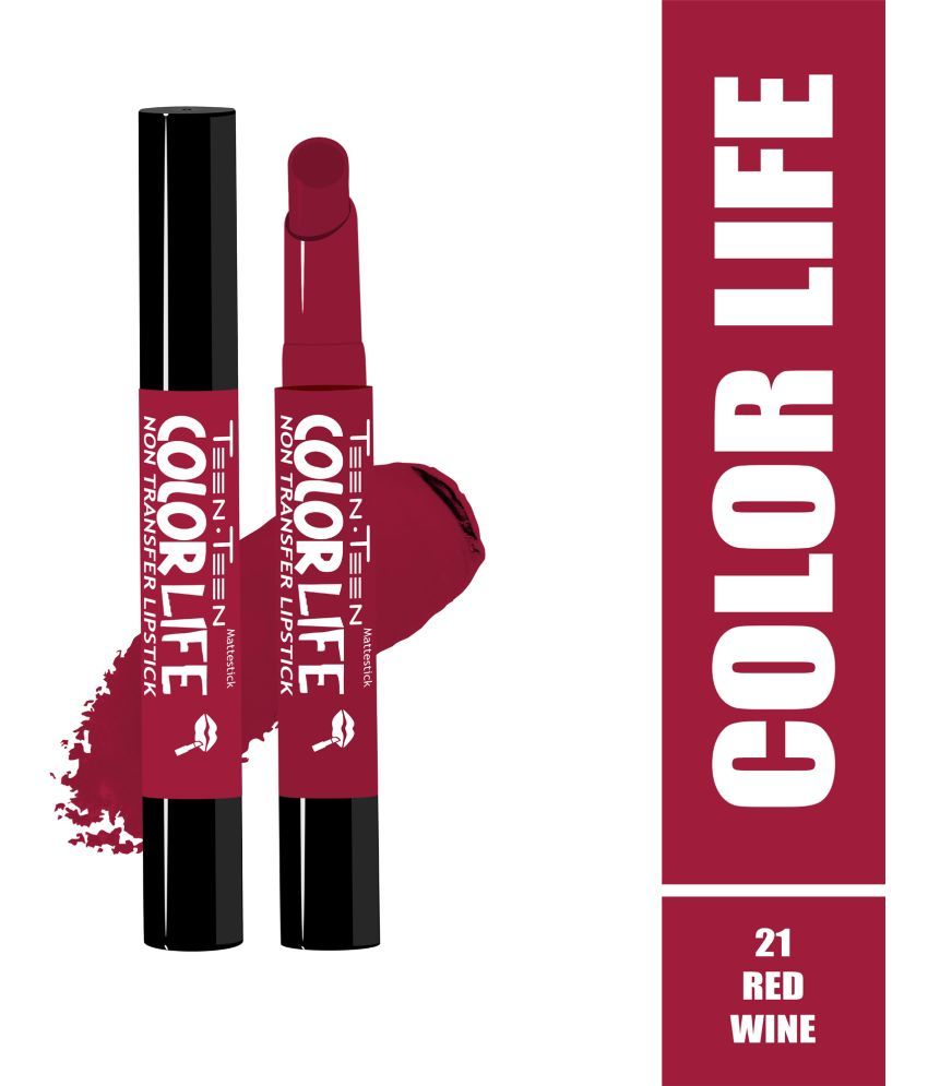     			Teen Teen Coral Red Matte Lipstick 2