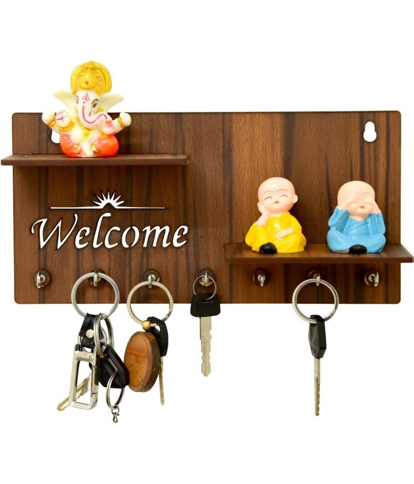     			Arpita Crafts Brown Wood Key Holder - Pack of 1