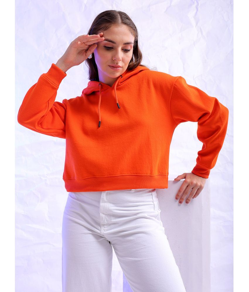     			Freehand Polyester Women's Hooded Sweatshirt ( Orange )