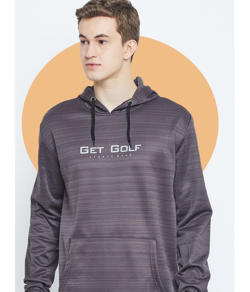     			GET GOLF Cotton Blend Hooded Men's Sweatshirt - Grey ( Pack of 1 )