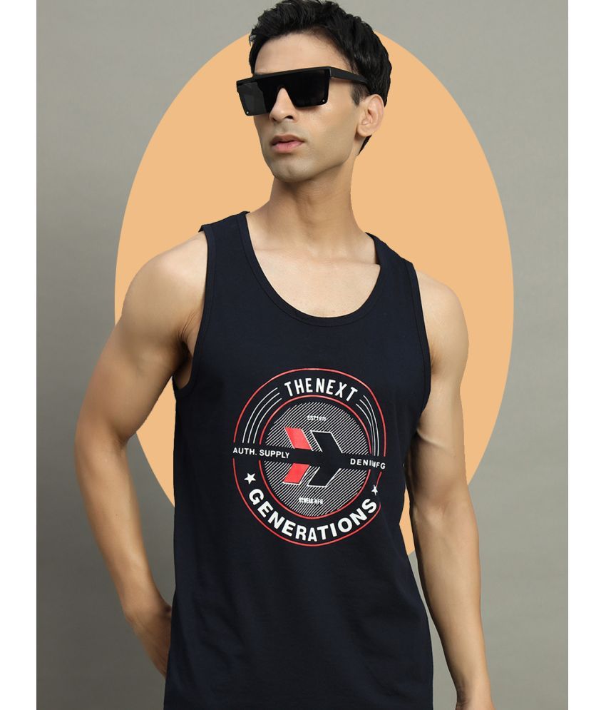     			GET GOLF Cotton Blend Regular Fit Printed Sleeveless Men's Round T-Shirt - Black ( Pack of 1 )