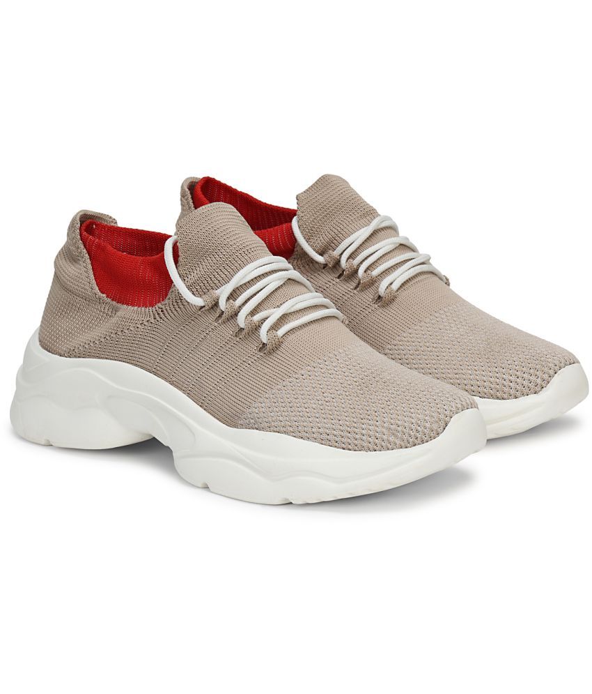     			Kraasa - Beige Women's Running Shoes