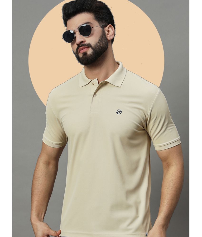     			renuovo Pack of 1 Cotton Blend Regular Fit Solid Half Sleeves Men's Polo T Shirt ( Beige )