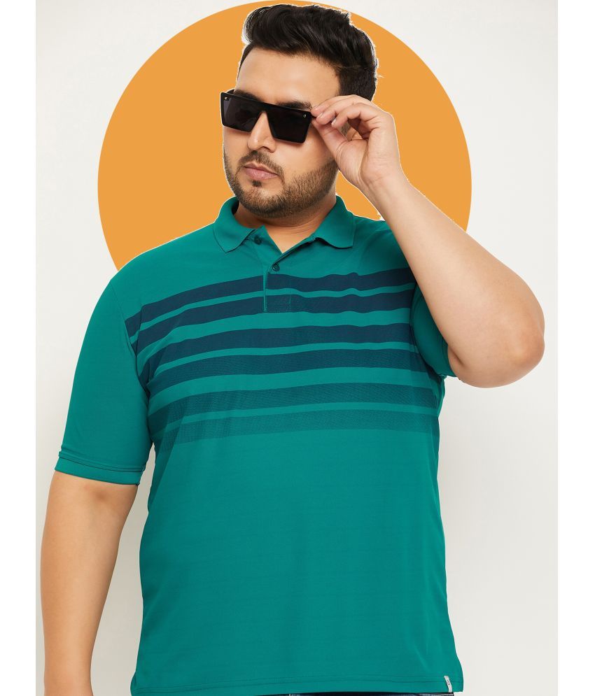     			renuovo Pack of 1 Cotton Blend Regular Fit Printed Half Sleeves Men's Polo T Shirt ( Dark Green )